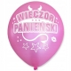 Balony na WIECZÓR PANIEŃSKI RÓŻOWE 5 SZT BIAŁE