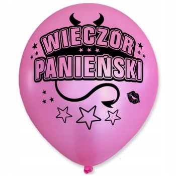 BALONY zestaw na WIECZÓR PANIEŃSKI RÓŻOWY CZARNY