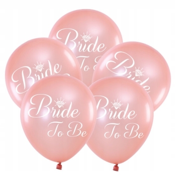 Balony WIECZÓR PANIEŃSKI BRIDE TOBE ROSE GOLD 5SZT