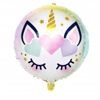 BALON FOLIOWY HEL URODZINY JEDNOROŻEC UNICORN 45CM