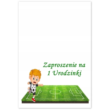 ZAPROSZENIA NA 1 URODZINY ROCZEK PIŁKA NOŻNA