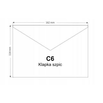 Koperty ozdobne C6 NK czarna 120g Szpic 5 szt