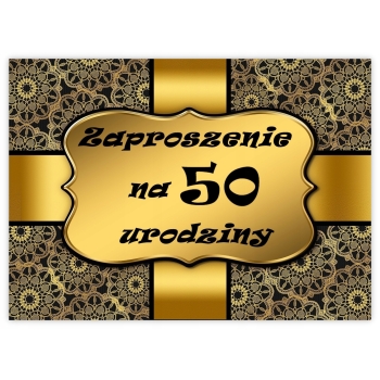 ZAPROSZENIA NA 50 URODZINY + KOPERTA ZAPROSZENIE