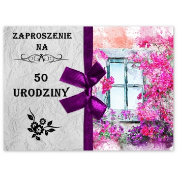 ZAPROSZENIA NA 50 URODZINY + KOPERTA ZAPROSZENIE