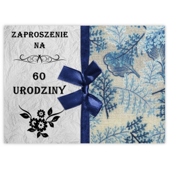 ZAPROSZENIA NA 60 URODZINY + KOPERTA ZAPROSZENIE