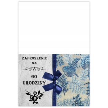 ZAPROSZENIA NA 60 URODZINY + KOPERTA ZAPROSZENIE