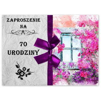 ZAPROSZENIA NA 70 URODZINY + KOPERTA ZAPROSZENIE