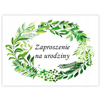 ZAPROSZENIA NA URODZINY + KOPERTA 1-99 DOWOLNE