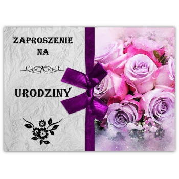 ZAPROSZENIA NA URODZINY + KOPERTA 1-99 DOWOLNE