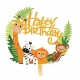 Topper Na Tort Zwierzątka Zoo Safari Urodziny Happy Birthday