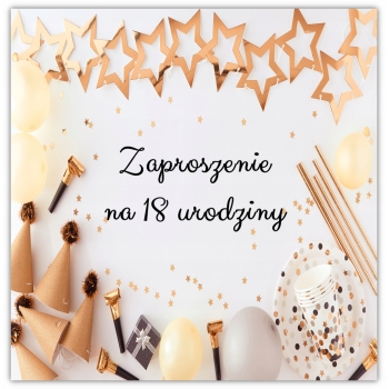 ZAPROSZENIA NA 18 URODZINY OSIEMNASTKA + KOPERTA