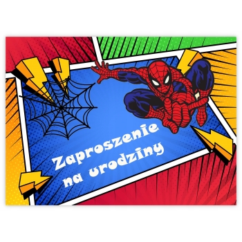 ZAPROSZENIA URODZINY dla dzieci SPIDERMAN