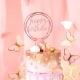 Topper na tort HAPPY BIRTHDAY Rose Gold dekoracja tort Urodziny