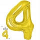 Balon Foliowy Cyfra 4 ZŁOTA HEL złoty DUŻA 100 cm