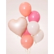 Balon foliowy Serce matowy karmelowy Beżowy Beż Urodziny hel 45 cm