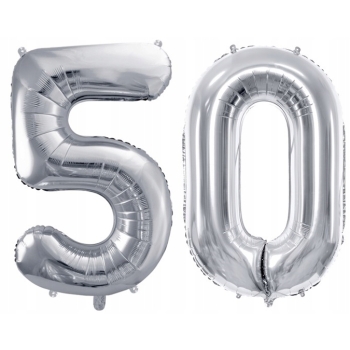 Zestaw BALONY kurtyna 50 Urodziny LAT CYFRA 100cm