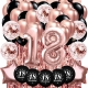 BALONY ZESTAW na 18 Urodziny osiemnastka rose gold konfetti Cyfra 18 100 cm