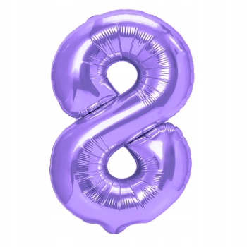 Balon Foliowy Cyfra 8 FIOLETOWA FIOLETOWY HEL DUŻA 100 cm