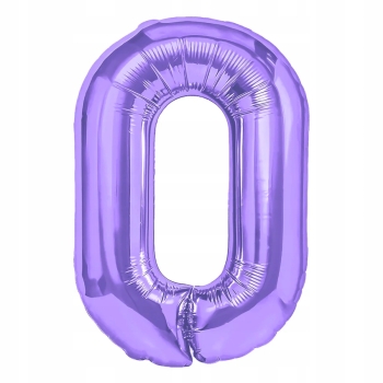 Balon Foliowy Cyfra 0 FIOLETOWA FIOLETOWY HEL DUŻA 100 cm