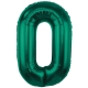 Balon Foliowy Cyfra 0 Butelkowa Zieleń 100 cm Urodziny
