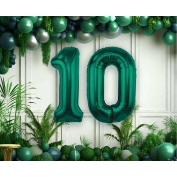 Balon Foliowy Cyfra 1 Butelkowa Zieleń 100 cm Urodziny