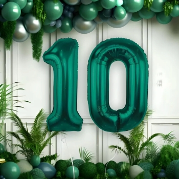 Balon Foliowy Cyfra 1 Butelkowa Zieleń 100 cm Urodziny