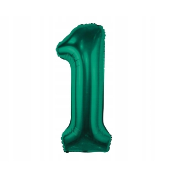 Balon Foliowy Cyfra 6 Butelkowa Zieleń 100 cm Urodziny
