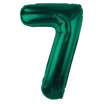 Balon Foliowy Cyfra 7 Butelkowa Zieleń 100 cm Urodziny