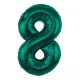 Balon Foliowy Cyfra 8 Butelkowa Zieleń 100 cm Urodziny