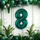 Balon Foliowy Cyfra 8 Butelkowa Zieleń 100 cm Urodziny