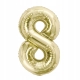 Balon foliowy cyfra 8 szampańska 100 cm Urodziny