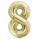 Balon foliowy cyfra 8 szampańska 100 cm Urodziny