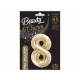 Balon foliowy cyfra 8 szampańska 100 cm Urodziny