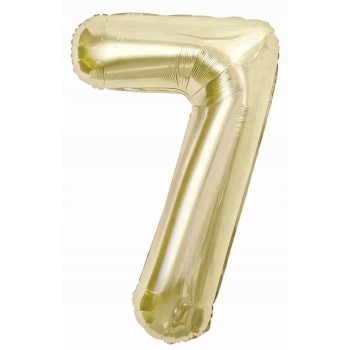 Balon foliowy cyfra 7 szampańska 100 cm Urodziny