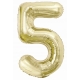 Balon foliowy cyfra 5 szampańska 100 cm Urodziny