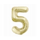 Balon foliowy cyfra 5 szampańska 100 cm Urodziny