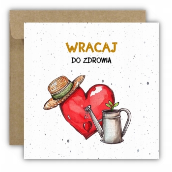 Kartka wracaj do zdrowia życzenia powrotu do zdrowia serce kaeplusz konefka
