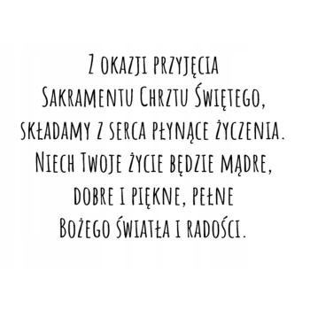 Kartka na chrzest chrzciny dla dziecka wózek Z ŻYCZENIAMI