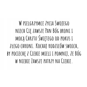 Kartka na chrzest chrzciny dla dziecka ubranka wyprawka Z ŻYCZENIAMI