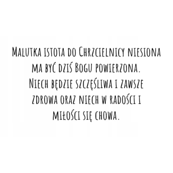 Kartka na chrzest chrzciny dla dziecka niemowle dziecko Z ŻYCZENIAMI