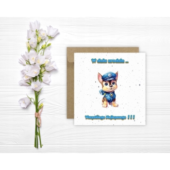 Kartka na urodziny urodzinowa dla dzieci psi patrol paw patrol piesek