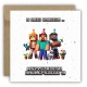 Kartka na urodziny urodzinowa dla dzieci minecraft steve czapeczki