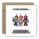 Kartka na urodziny urodzinowa dla dzieci minecraft steve czapeczki