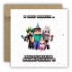 Kartka na urodziny dla dzieci minecraft alex steve czapeczki tort