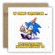Kartka na urodziny urodzinowa dla dzieci Sonic X jeż czapeczka torcik