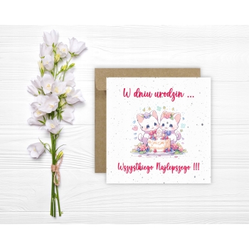 Kartka na urodziny urodzinowa dla dzieci Hello Kitty kotki torcik