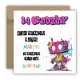 Kartka na 14 urodziny urodzinowa graffiti skate robot cytat kolorowa