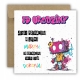Kartka na 15 urodziny urodzinowa graffiti skate robot cytat kolorowa