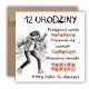 Kartka na 12 urodziny urodzinowa muzyka muzyczna dla dziewczyny cytat