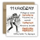 Kartka na 11 urodziny urodzinowa muzyka muzyczna dla dziewczyny cytat